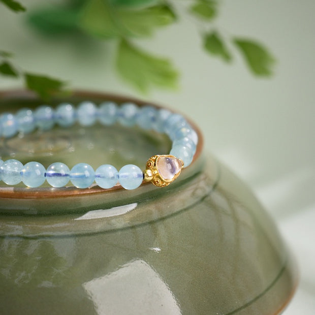 Circle of  Ocean Tranquility Crystal Bracelet