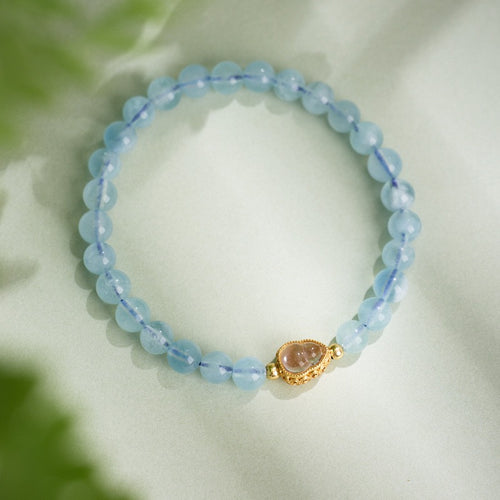 Circle of  Ocean Tranquility Crystal Bracelet