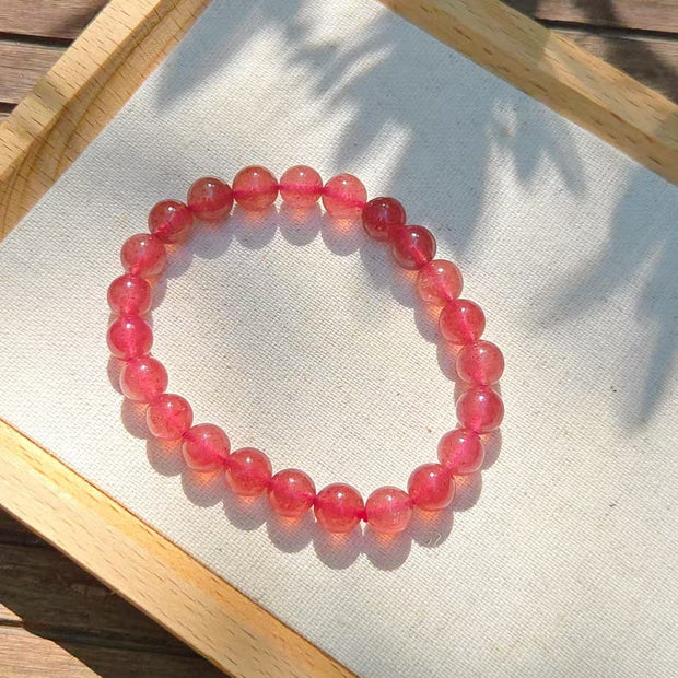 Strawberry Quartz Heart Harmony Bracelet