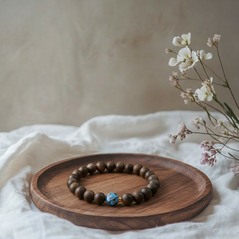 Agarwood Lotus Serenity Bracelet