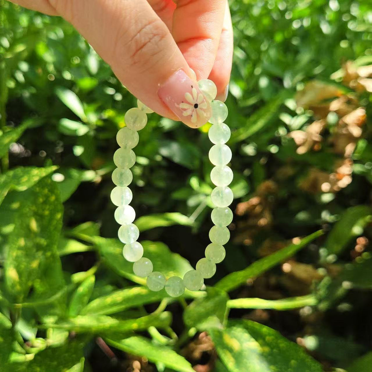 Prehnite Heart Serenity Bracelet