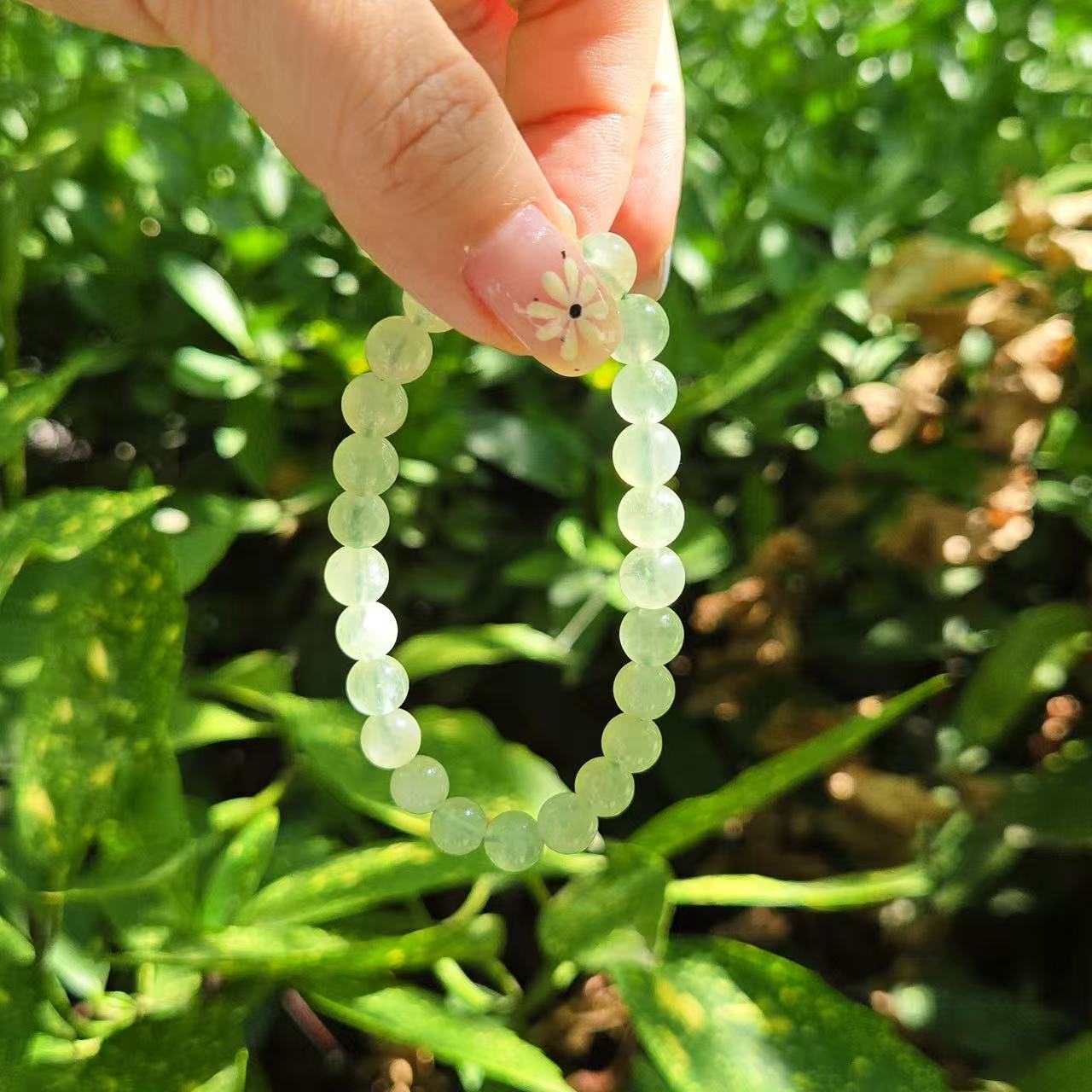 Prehnite Heart Serenity Bracelet