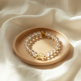Golden Tiger’s Eye & Clear Quartz Bracelet