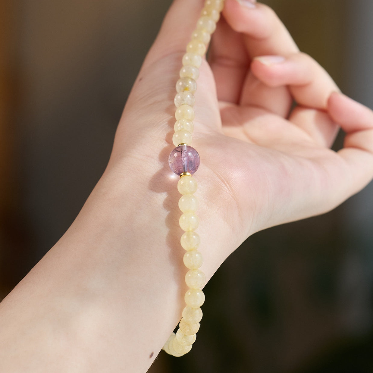 Golden Vitality Double-wrap Bracelet