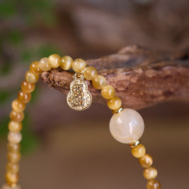Golden Vitality Double-wrap Bracelet
