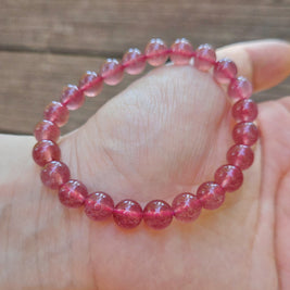 Strawberry Quartz Heart Harmony Bracelet