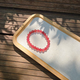 Strawberry Quartz Heart Harmony Bracelet