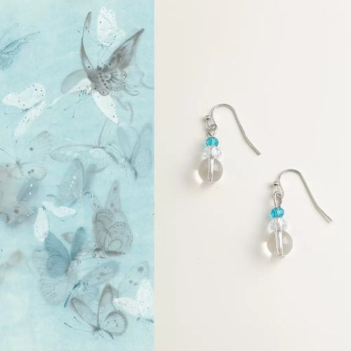 Clear Quartz Zen Handcrafted Earrings