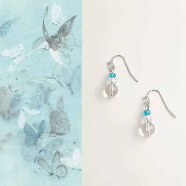 Clear Quartz Zen Handcrafted Earrings
