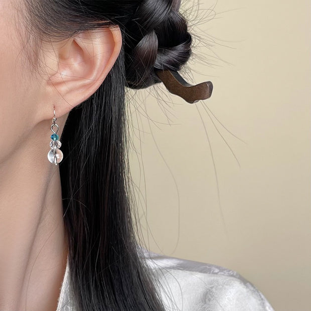 Clear Quartz Zen Handcrafted Earrings