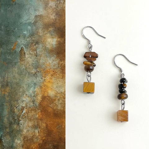 Tiger’s Eye Zen Handcrafted Earrings