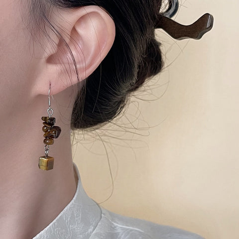 Tiger’s Eye Zen Handcrafted Earrings